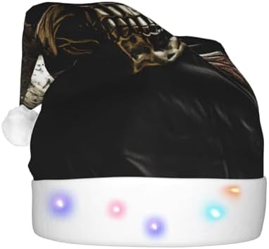 QINZHENG LED Pirate Flag Santa Hat for Christmas Party