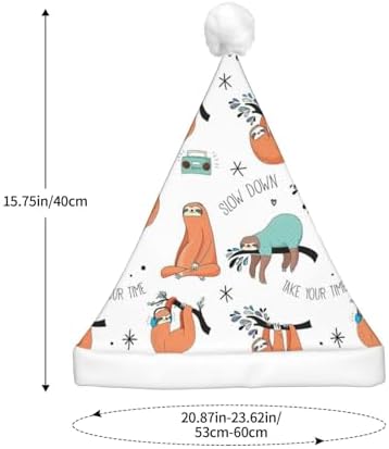 QINZHENG LED Brown Sloth Santa Halloween Hat