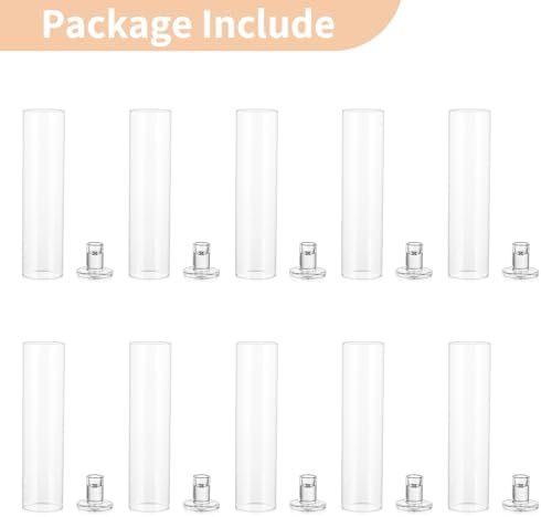 NUPTIO Windproof Hurricane Candle Holder Set 10 Pcs