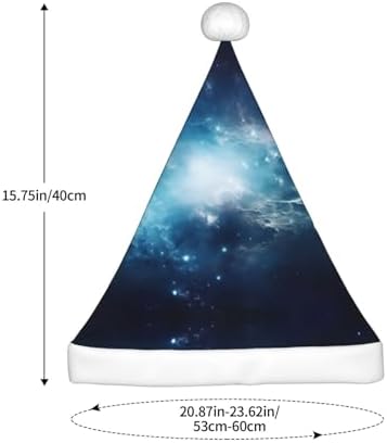 Galaxy Print Christmas Santa Hat Plush Funny for Adults