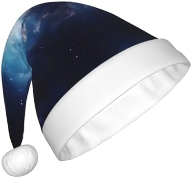 Galaxy Print Christmas Santa Hat for Adults and Parties