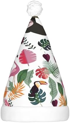 Sloth Pink Tropical Christmas Santa Hat Plush Light Up