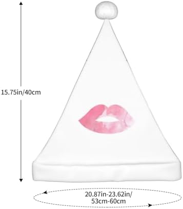 Personalized Santa Hat with Eyelash Lip White Print for Women
