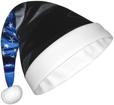 American Thin Blue Line Flag2 Print Santa Hat Plush