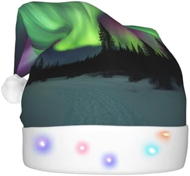 Northern Lights LED Santa Hat for Adults Christmas Party Headwear