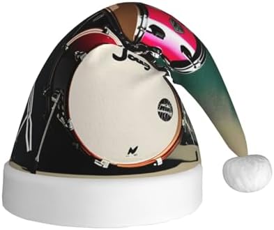 QINZHENG Personalized Santa Hat with Jazz Drum Print