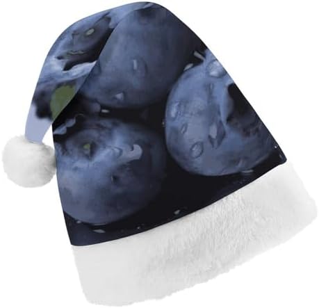 Santa Hat Blueberry Christmas Headwear for Adults