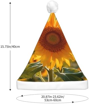 QINZHENG LED Light Up Small Daisy Print Santa Hat