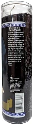 Generic Holy Death Santa Muerte Black Pillar Candle