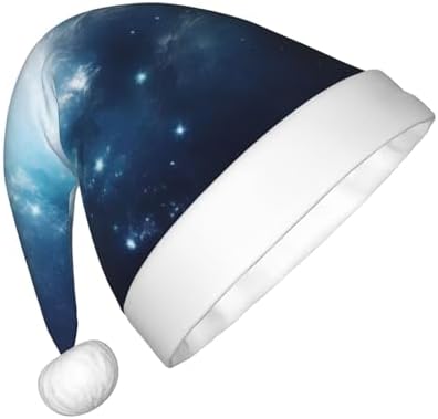 Galaxy Print Christmas Santa Hat for Kids Plush Funny Party Hat