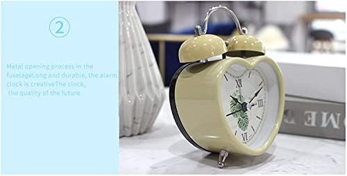 SweetMmj Metal Silent Alarm Clock with Night Light