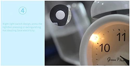 SweetMmj Metal Silent Alarm Clock with Night Light