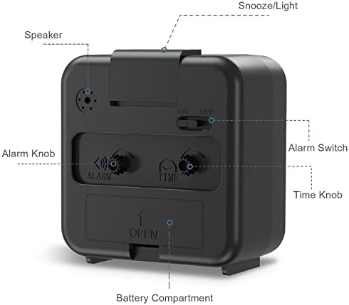 Ankilo Analog Alarm Clock with Night Light and Snooze Function