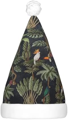 Watercolour Cactus Print LED Christmas Santa Hat For Adults