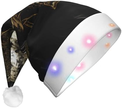 QINZHENG LED Pirate Flag Santa Hat for Christmas Party