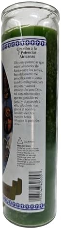 Generic Seven African Powers Green Pillar Candle