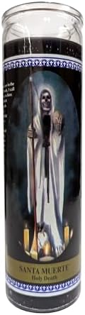 Generic Holy Death Santa Muerte Black Pillar Candle