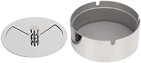 Stainless Steel Ashtray with Lid Windproof