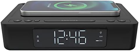 Digital Alarm Clock with Wireless Charging Pad and Dual Alarm
