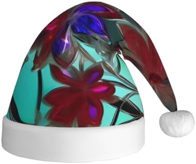 QinZheng Personalized Flower Stained Glass Santa Hat