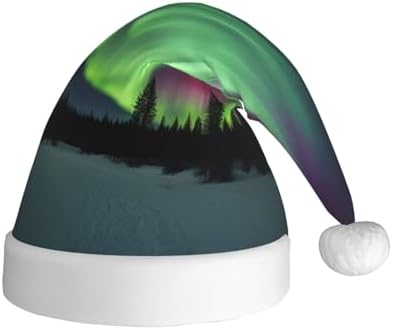 Personalized Santa Hat with Northern Lights Painting Print for Women