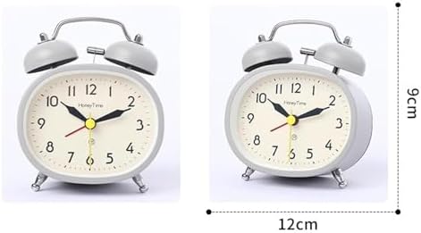 4 Inch Double Bell Alarm Clock with Backlight and Retro Style