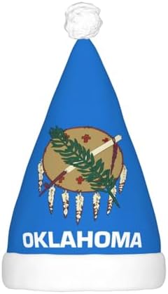 Oklahoma State Flag Christmas Hat with LED Lights