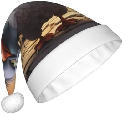 QinZheng Cartoon Pigeon Santa Hat Novelty Christmas Gift for Women