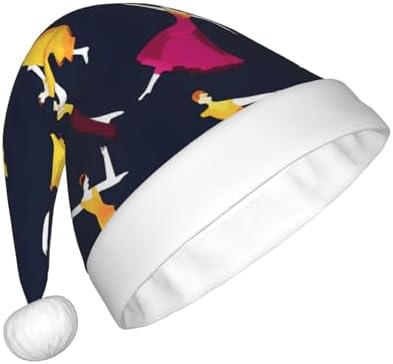 QINZHENG Ballroom Dance Santa Hat Christmas Decoration for Women