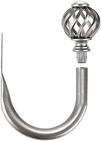 Sumnacon 2Pcs Metal Nest Curtain Holdbacks - Grey