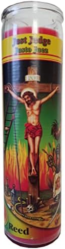 Just Judge Red Pillar Candle for Home Decor