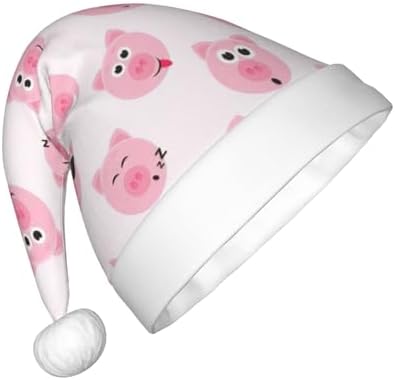 Funny Pink Pig Face Christmas Santa Hat Small Size
