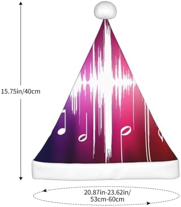 QINZHENG Personalized Santa Hat with Music Notes Design