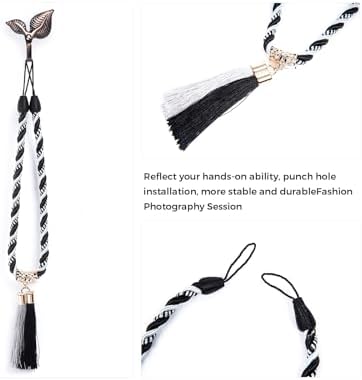 Grey Napoleon Style Curtain Tiebacks with Hooks