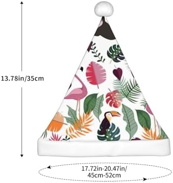 Pink Tropical Sloth Christmas Santa Hat Small