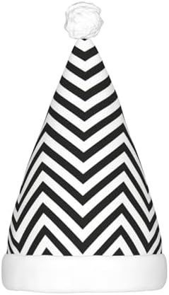 ZigZag Stripe Christmas Santa Hat Plush Light Up