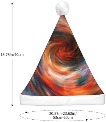 QINZHENG Stripe Vortex Print LED Santa Hat for Christmas Halloween Party