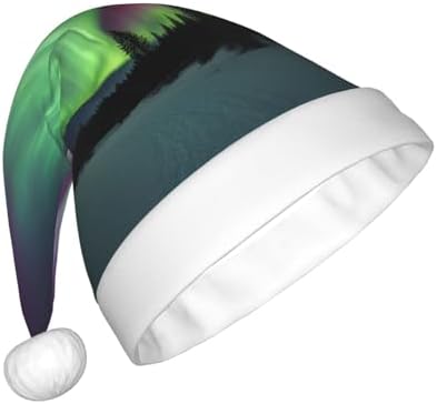 Personalized Santa Hat with Northern Lights Painting Print for Women