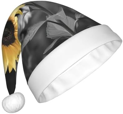 Blue Polka Dot Christmas Santa Hat for Adults