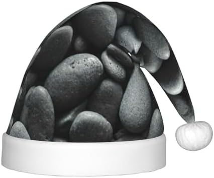 Many Black Pebbles Print Christmas Santa Hat Small Size