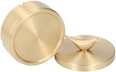 GLOGLOW Gold Ashtray with Lid 4 Slots Brass Decorative