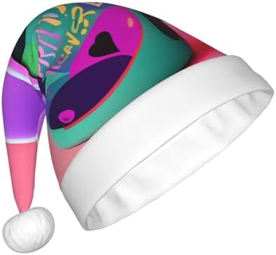 QINZHENG 90s Cup Design Santa Hat for Women