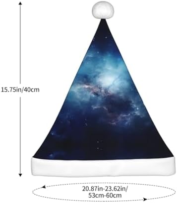 Galaxy Print Christmas Santa Hat for Adults and Parties