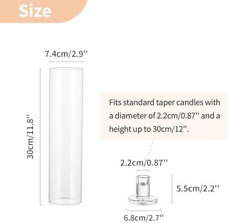 NUPTIO Windproof Hurricane Candle Holder Set 10 Pcs