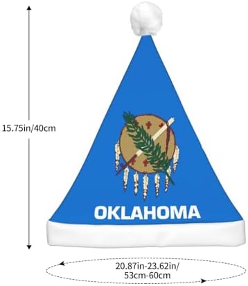 Oklahoma State Flag Christmas Hat with LED Lights