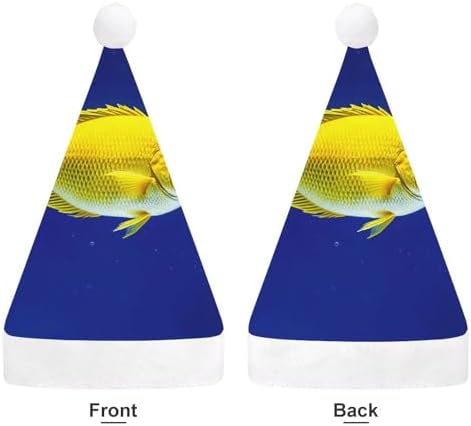 Santa Hat Fly Yellow Fish Christmas Hat Adult