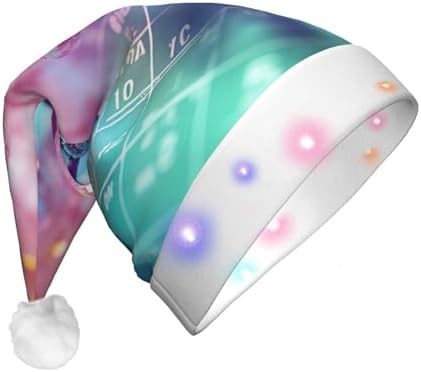 Chemical Periodic Table LED Santa Hat for Adults Christmas Party