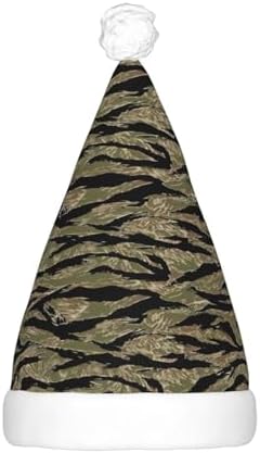 QINZHENG Tiger Stripe Camo Santa Hat with LED Lights