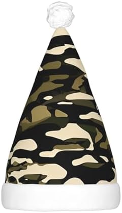 Camouflage Print Light Up Santa Hat for Adults