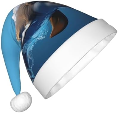 Unique 3D Dolphin Print Santa Hat Small Size